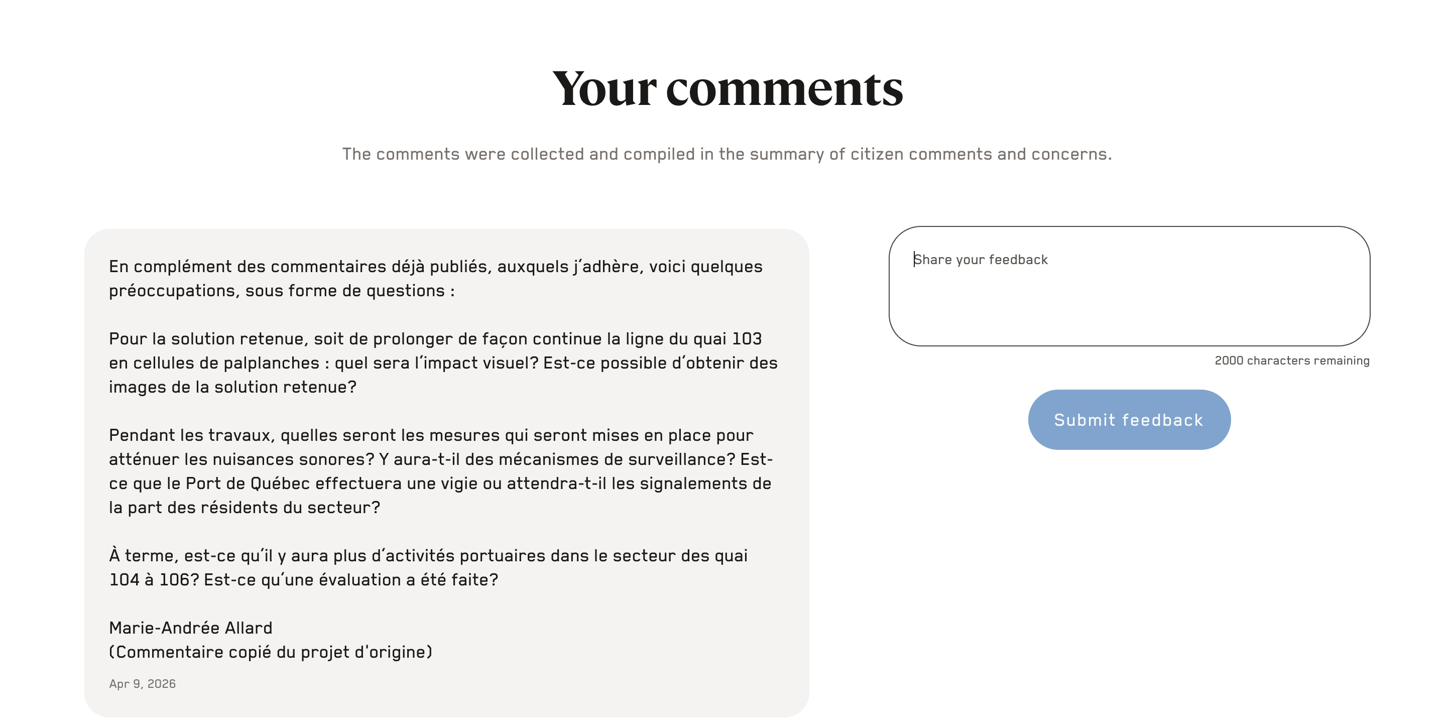 Comments module