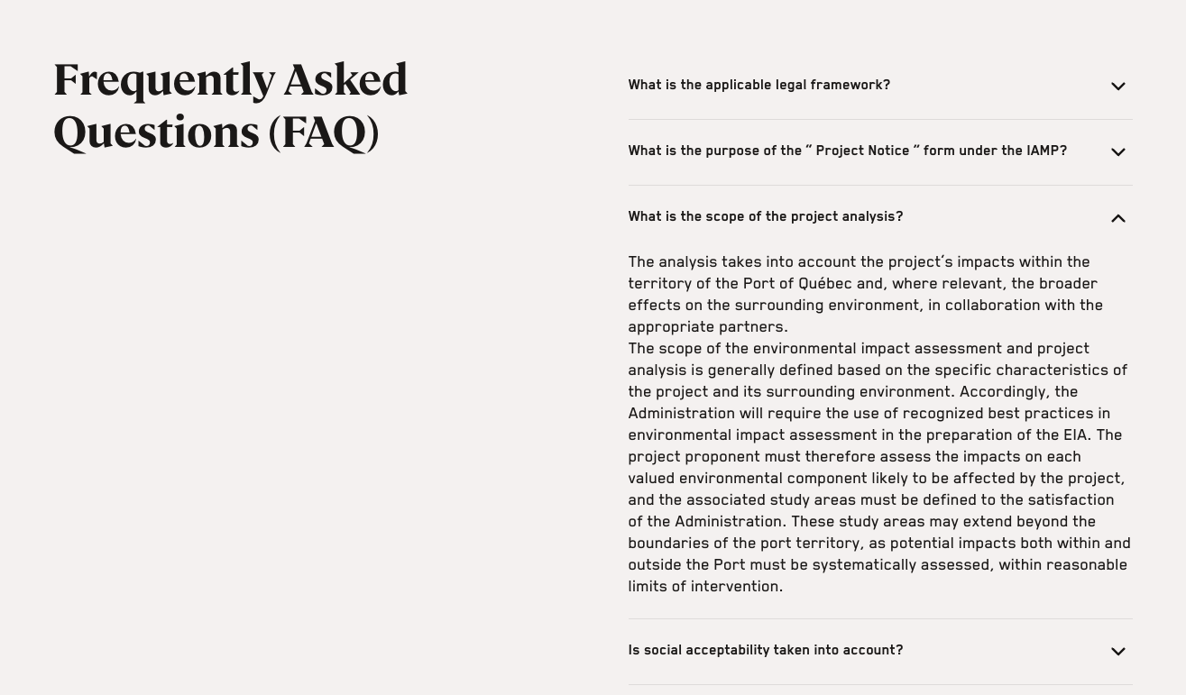 FAQ module