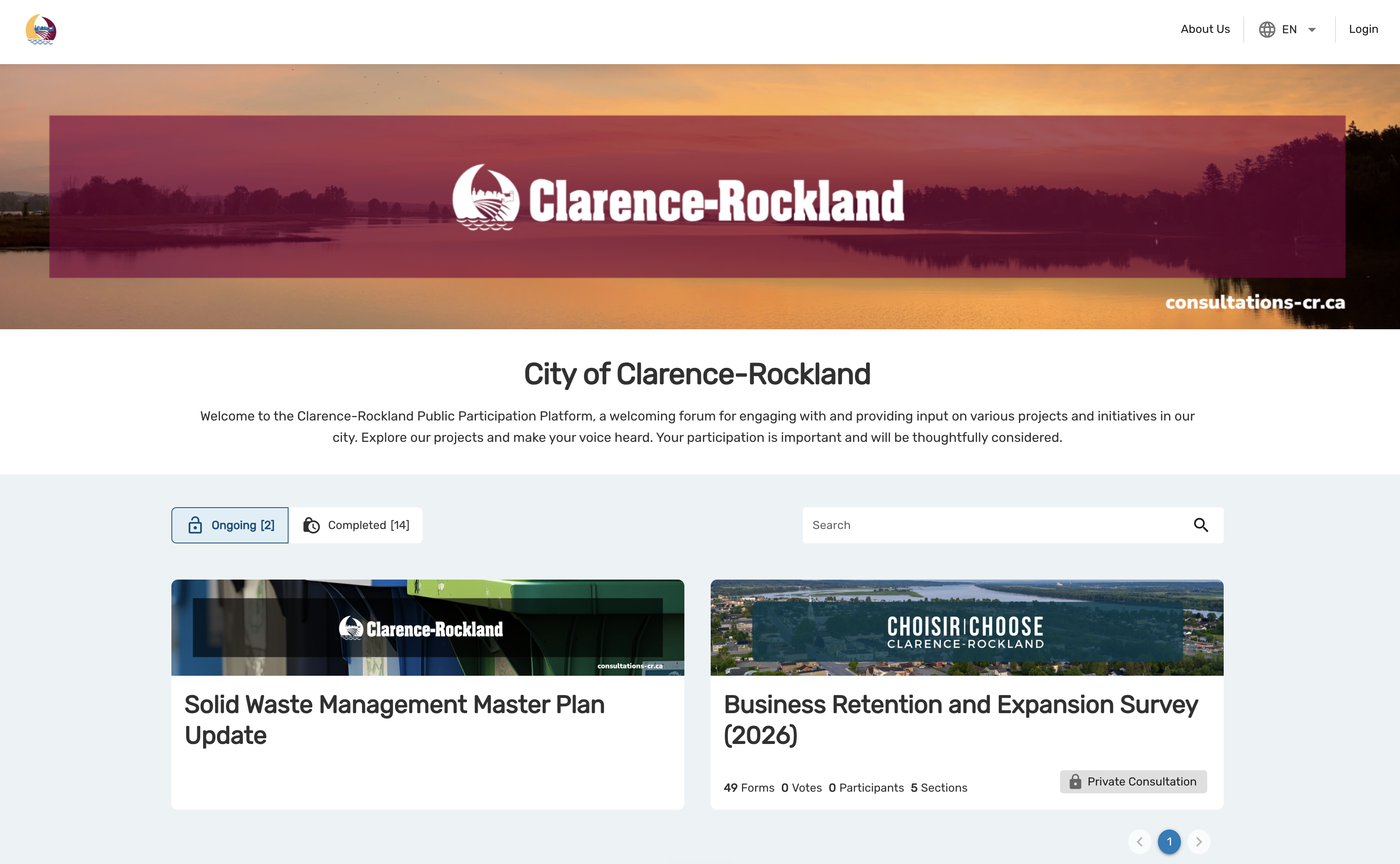Clarence Rockland platform