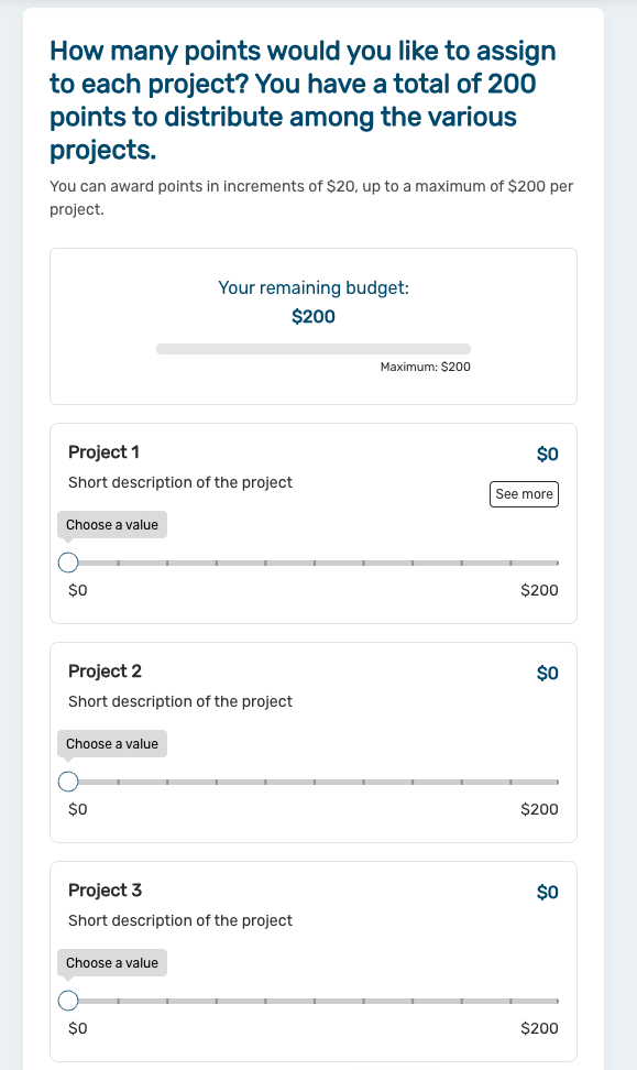 Participatory budget