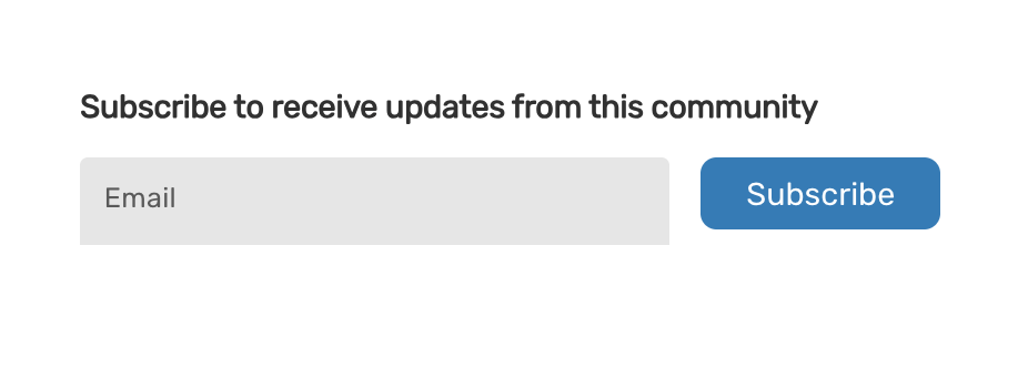 Community subscription footer CTA