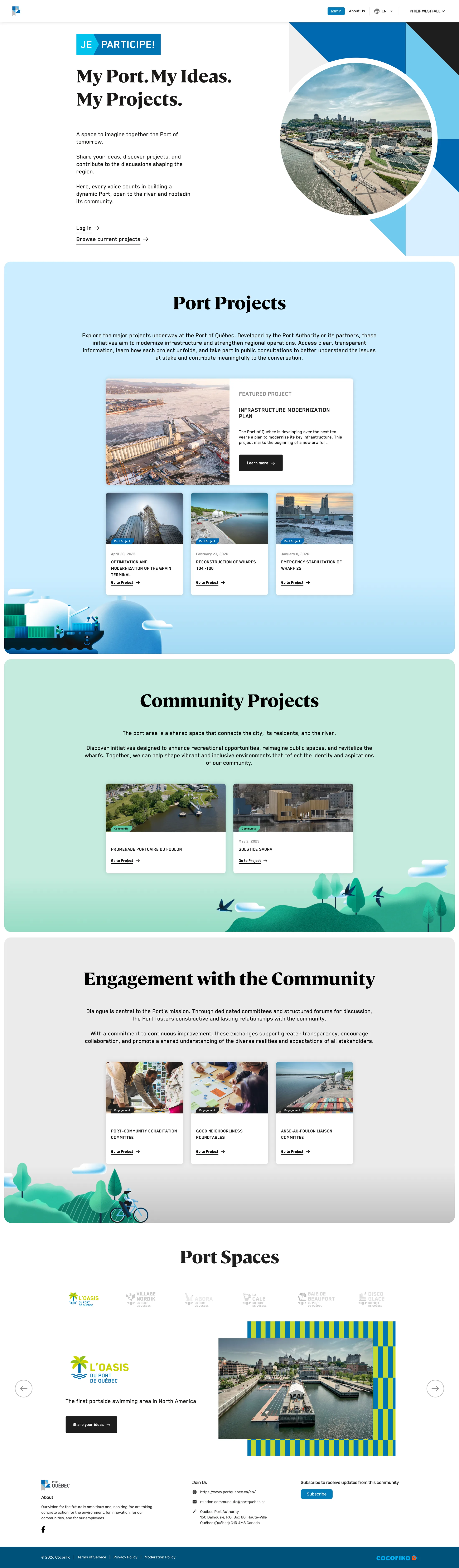 Cocoriko platform — websites & pages